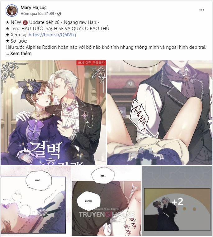 [18+] Hầu Tước Sạch Sẽ Và Quý Cô Bảo Thủ 6.1 trang 7