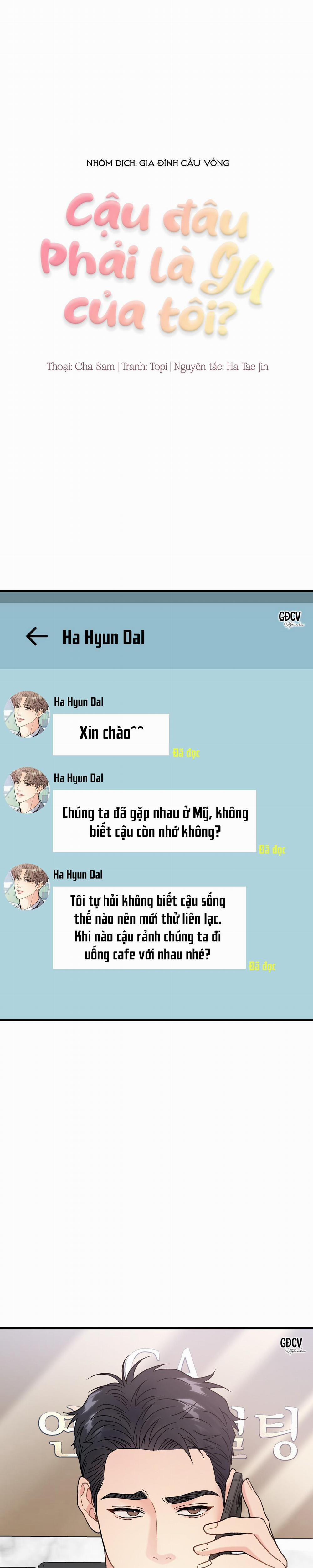 CẬU ĐÂU PHẢI LÀ GU CỦA TÔI? 1 trang 1