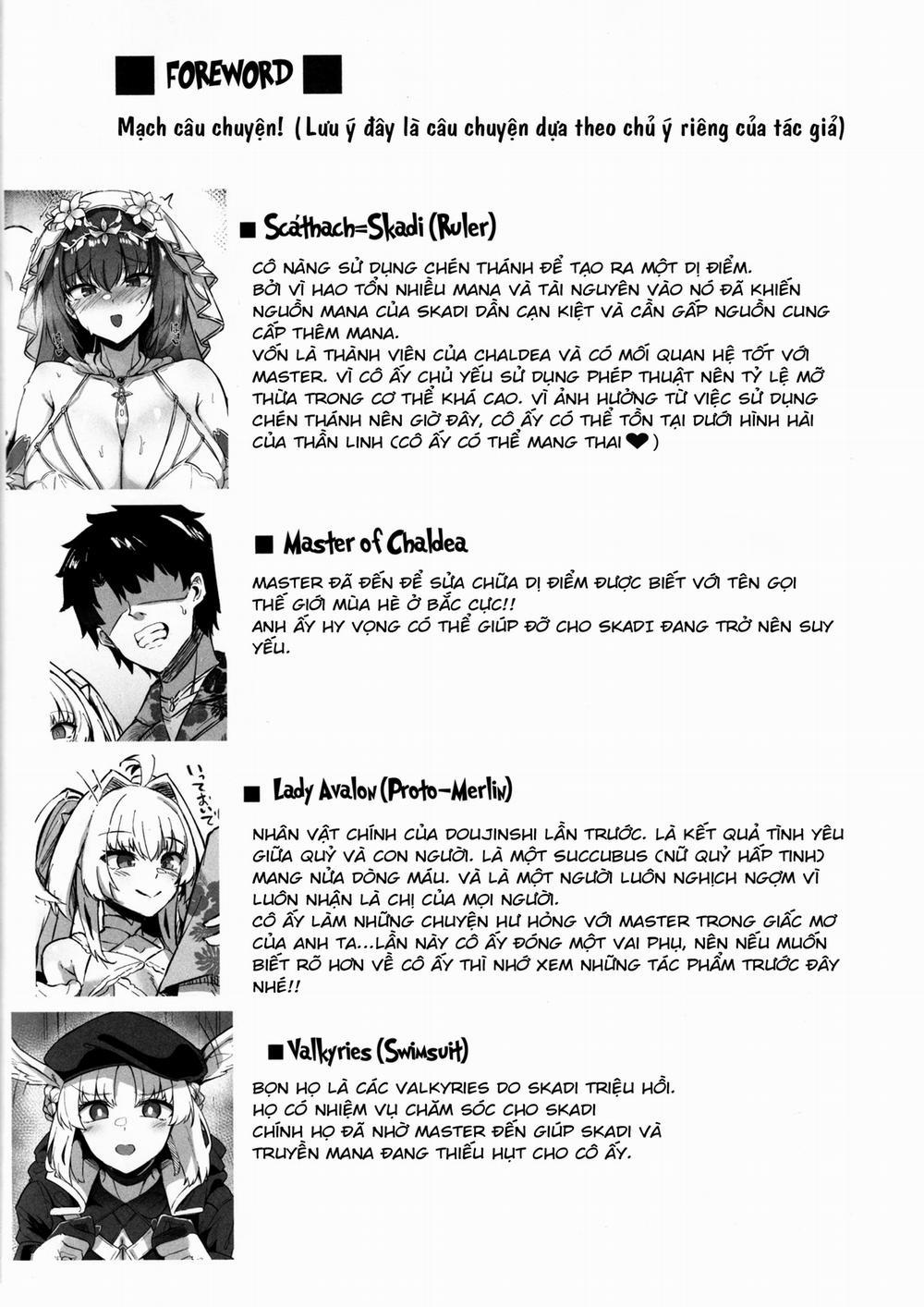 Chaldea Midsummer Vacation. Marrying and Mana Transferring with Bride Skadi (Bản full màu) Chương Oneshot Trang 4