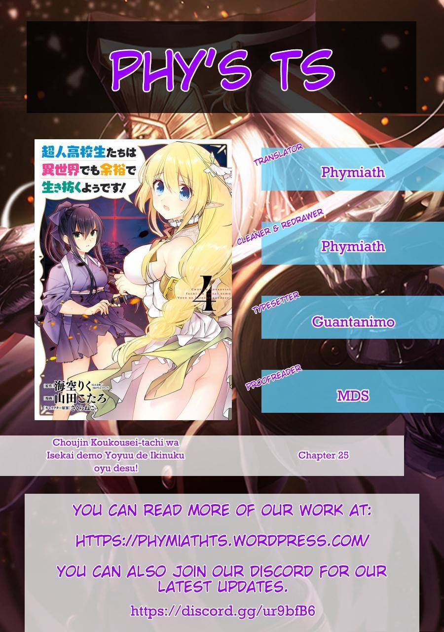 Choujin Koukousei-Tachi Wa Isekai Demo Yoyuu De Ikinuku You Desu 25 trang 23