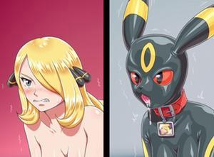 Cynthia → Umbreon Rubber Doll Kaizou