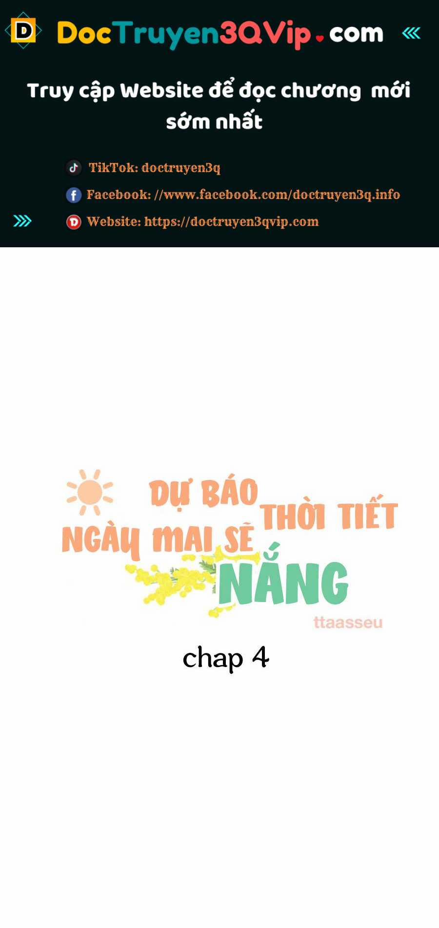 Dự Báo Thời Tiết Ngày Mai Sẽ Nắng Chương 4 Trang 1