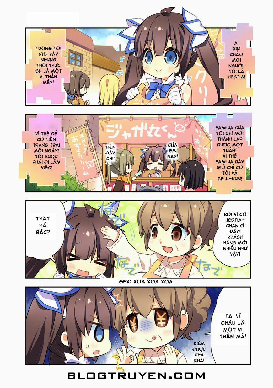 Dungeon Ni Deai O Motomeru No Wa Machigatte Iru Darou Ka 4Koma – Days Of Goddess Chương 1 Trang 4