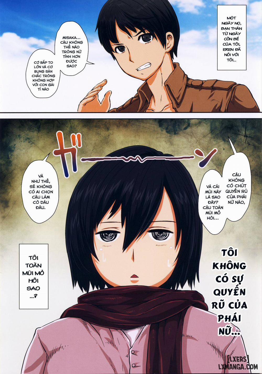 Fukkin Joshi Mikasa Ackerman wa Taishuu ga Ki ni naru Otoshi goro Chương Oneshot Trang 5