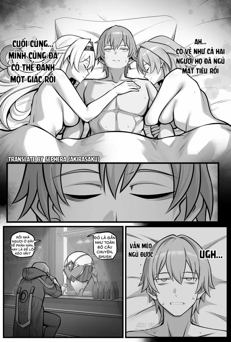Hai cô bạn gái không bao giờ cho tôi ngủ Oneshot trang 18