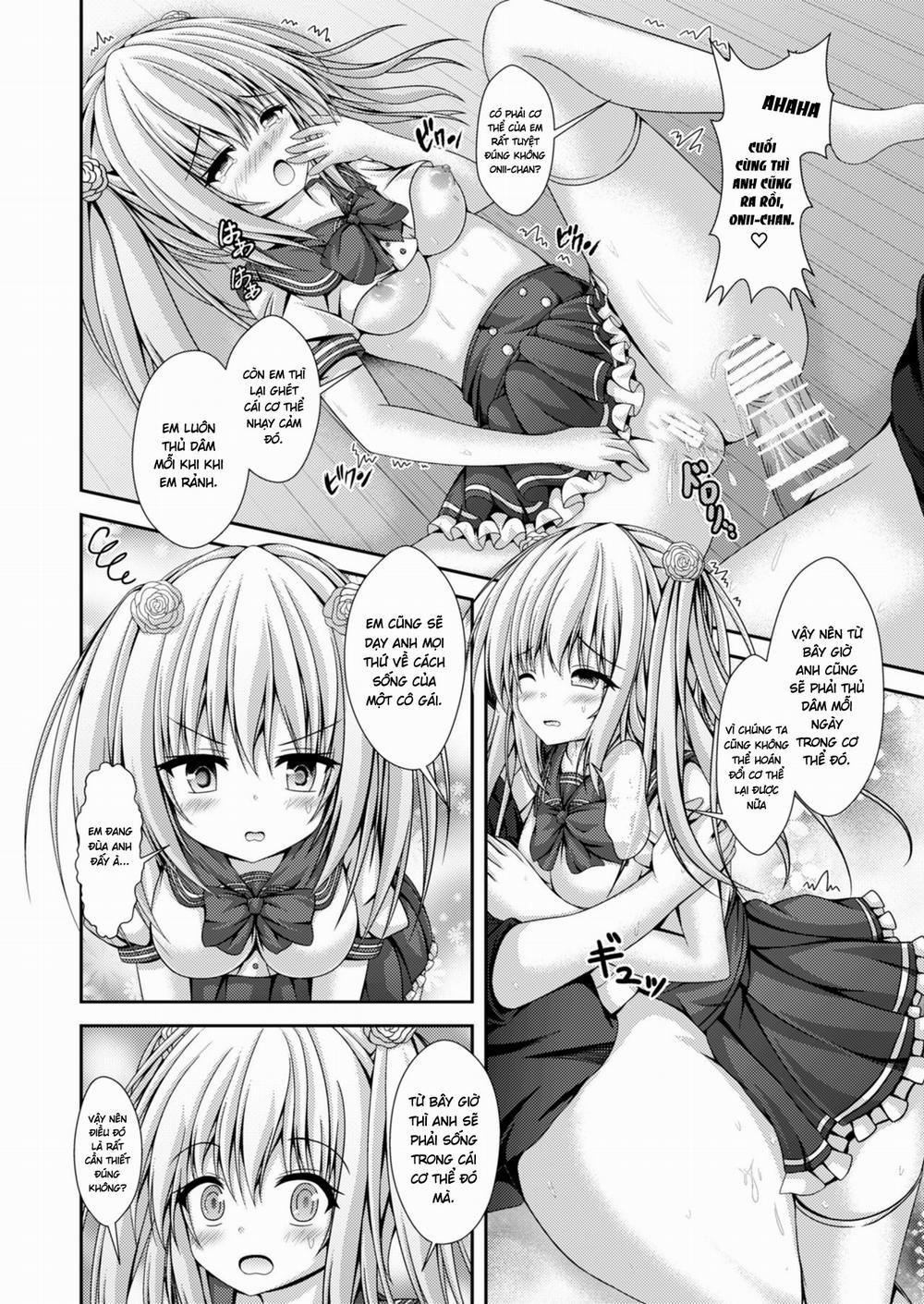 Hoán đổi cơ thể với cô em gái dâm đãng: Kể từ hôm nay tôi đã trở thành nô lệ của dương vật Oneshot trang 15