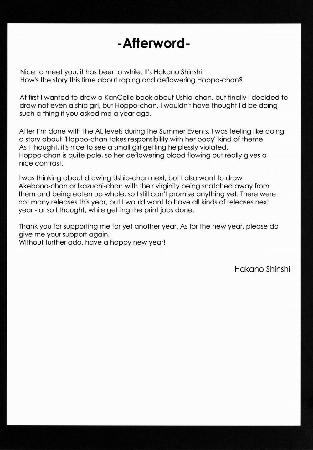 Hoppou Seiki-chan no Shojo o Ubatte Shiawase ni Suru Hanashi (Kantai Collection -KanColle-) Oneshot trang 20