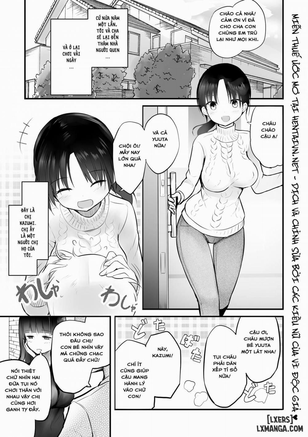 Itoko no Futanari Onee-chan to Naisho no Milk Oneshot trang 2