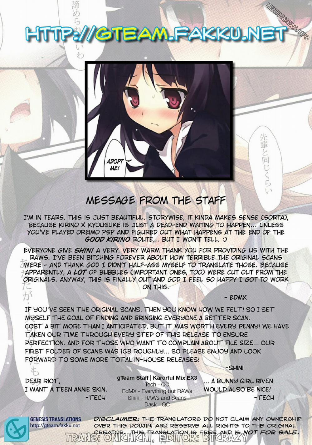 Karorful Mix EX 1 (Ore No Imouto Ga Konna Ni Kawaii Wake Ga Nai) Chương Oneshot Trang 36