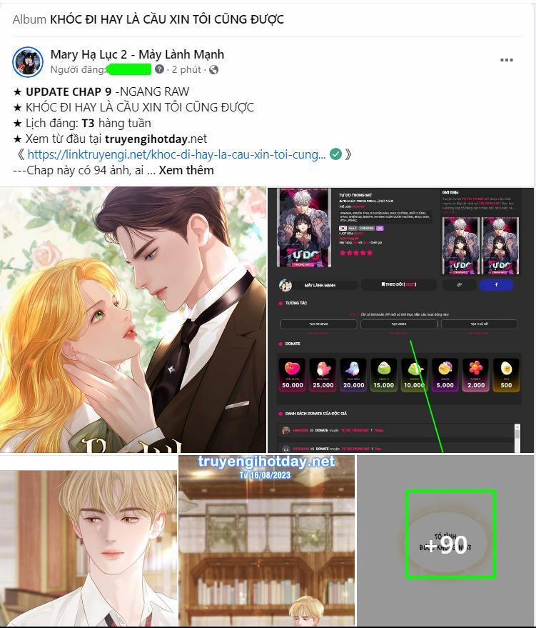 Khóc Đi Hay Là Cầu Xin Tôi Cũng Được 9.1 trang 1