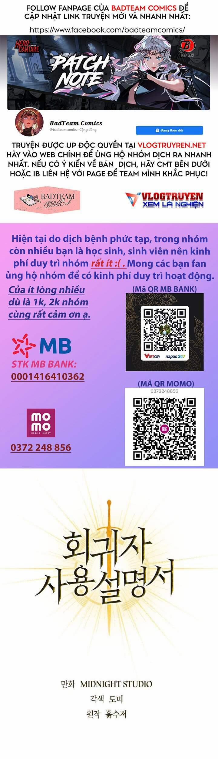 Kí Sự Hồi Quy (Regressor Instruction Manual) Chương 7 Trang 1