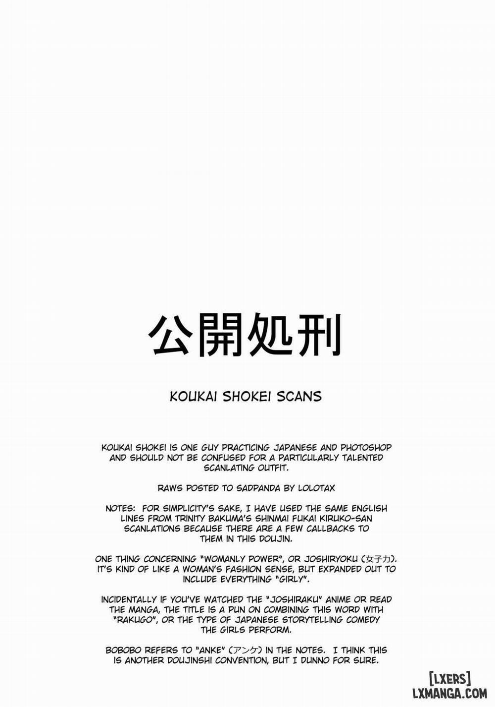 Kiruko-san no Joshiryoku Up Daisakusen Oneshot trang 1