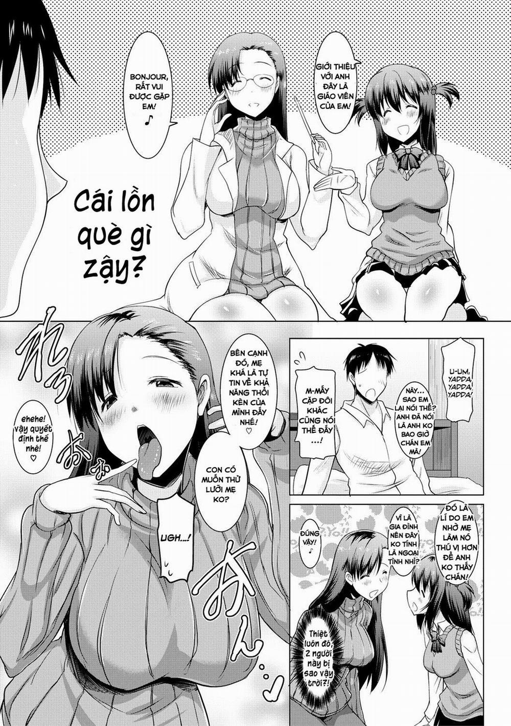 Kyonyuu Oyako no Shita to Shikyuu ni Renzoku Shasei 2 trang 6