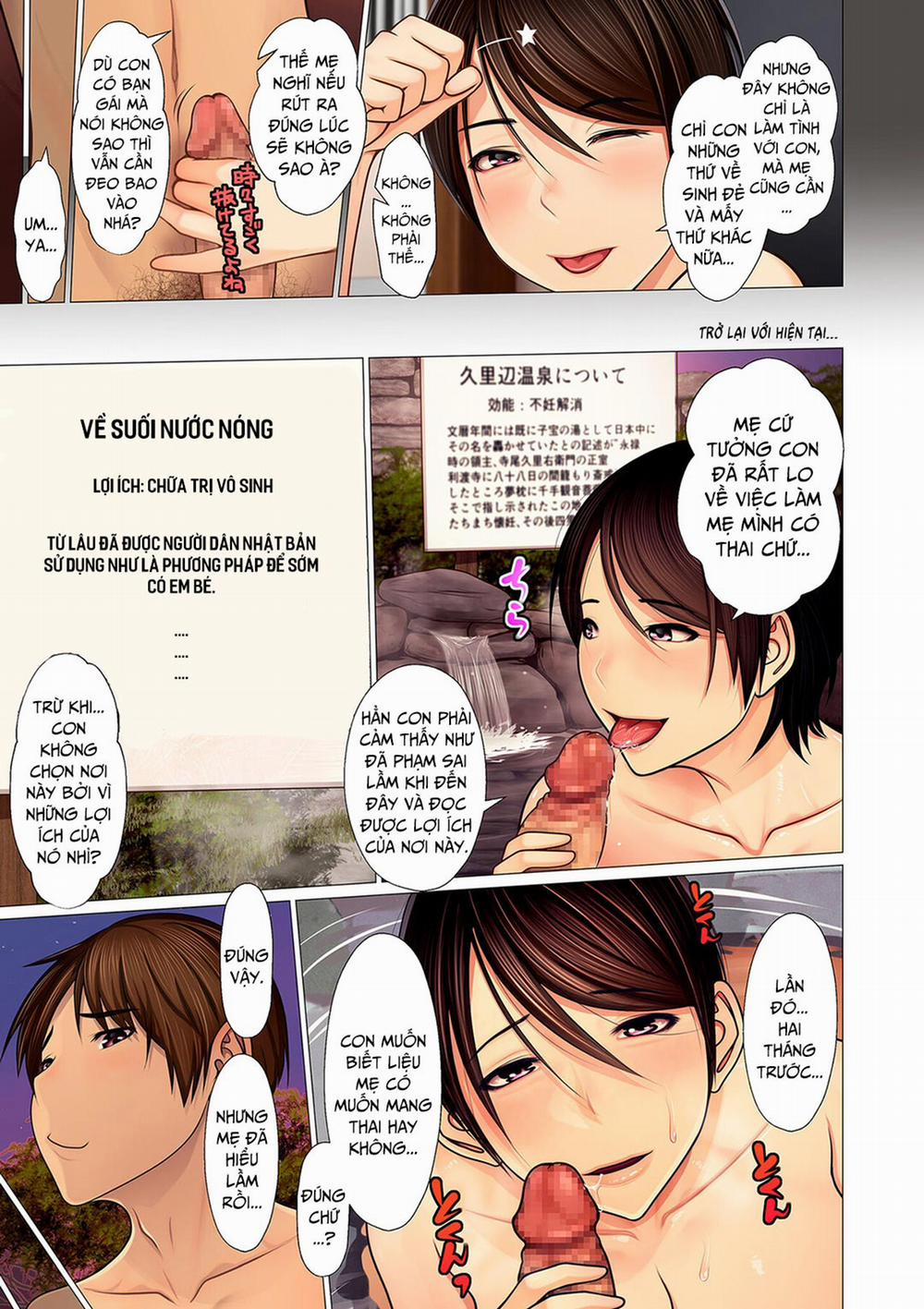 Mẹ và con trai thụ thai ở suối nước nóng Oneshot trang 9
