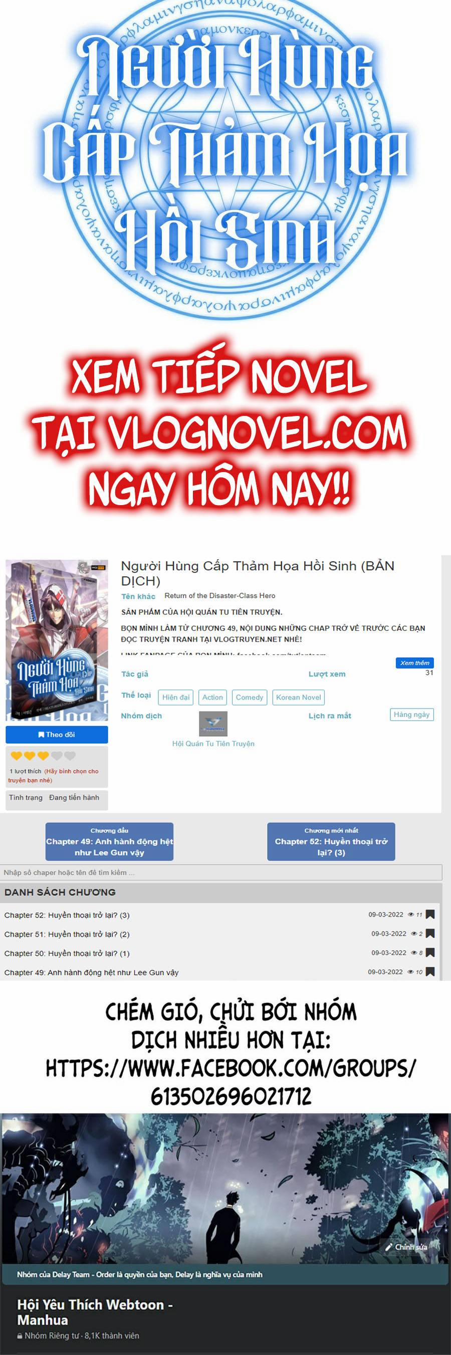 Người Hùng Cấp Thảm Họa Hồi Sinh 31 trang 59