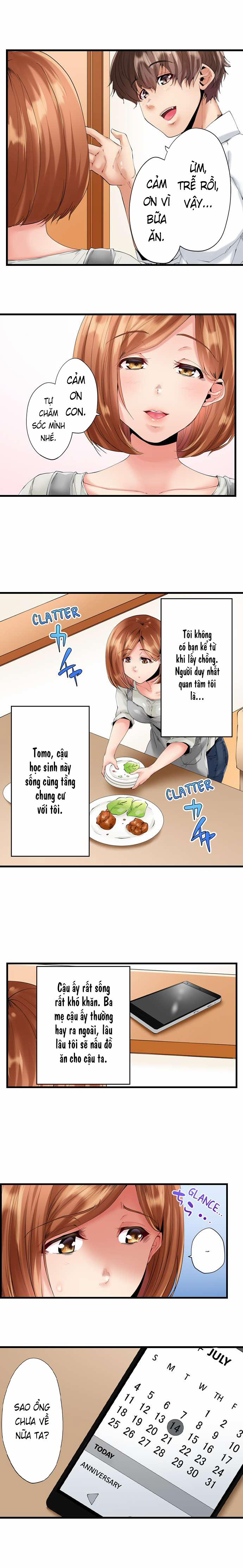 NTR Cô Hàng Xóm Ngay Trong Phòng Của Chồng Cô Ấy 1 trang 4