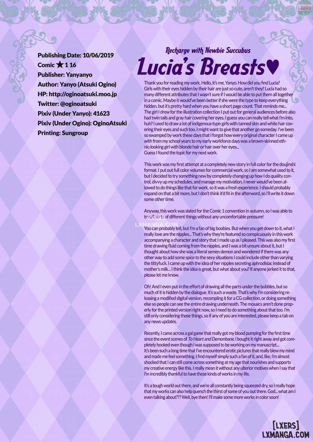 Recharge with Newbie Succubus Lucia's Breasts Oneshot trang 19