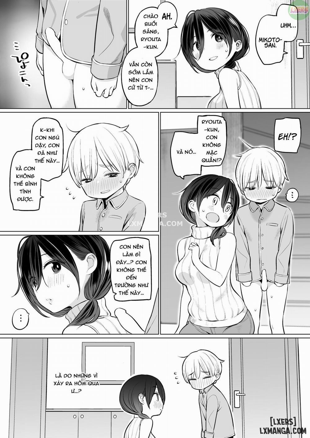 Ryouta-kun Ejaculated for the First Time using His Stepmom Oneshot trang 17