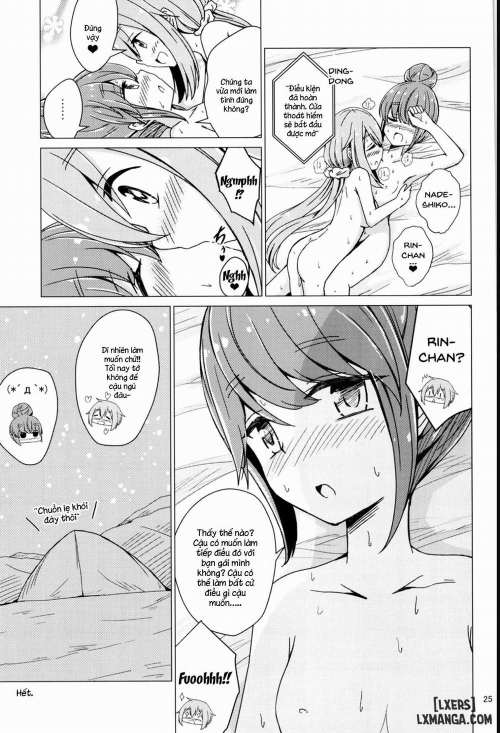 Sex Shinai to Derenai Tent ni Tojikomerareta NadeRin Oneshot trang 23