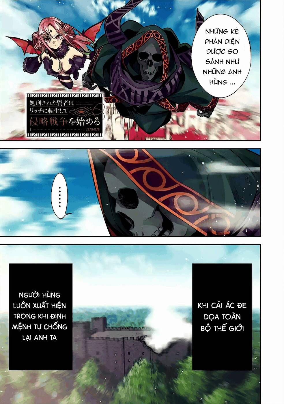 Shokei Sareta Kenja Wa Lich Ni Tensei Shite Shinryaku Sensou Wo Hajimaru Chương 9 1 Trang 3