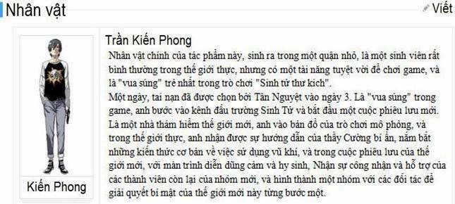 Sinh Tử Thư Kích 0.0 Ngoại truyện 0 Giới thiệu nhân vật trang 19