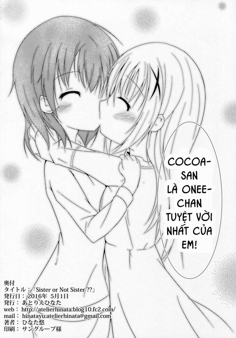 Sister Or Not Sister?? (Gochuumon Wa Usagi Desu Ka) Chương Oneshot Trang 25