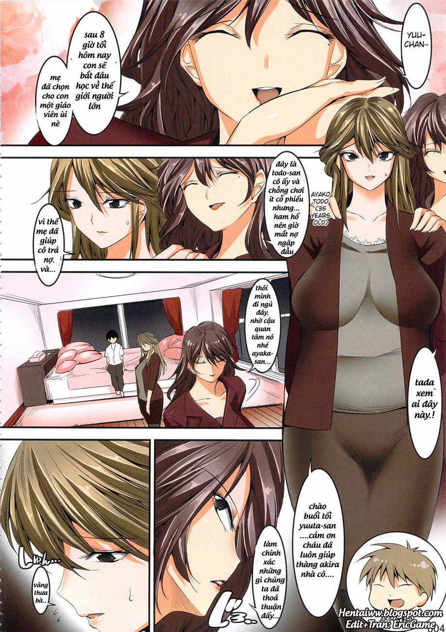 Tomodachi no Okaa-san to no Seikyouiku Nikki Chương Oneshot Full Color Trang 3