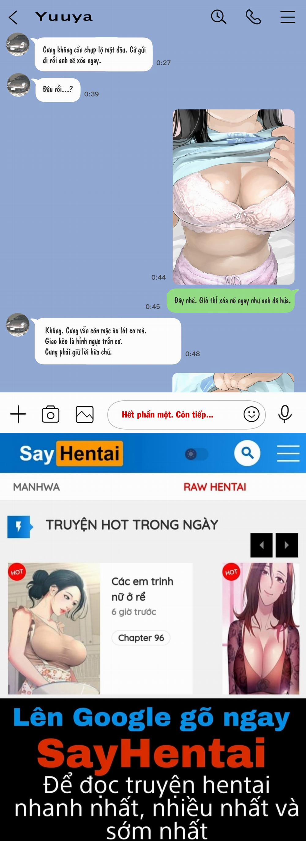 Truyện Phát hiện sừng khi xem trộm điện thoại bạn gái 1 trang 42