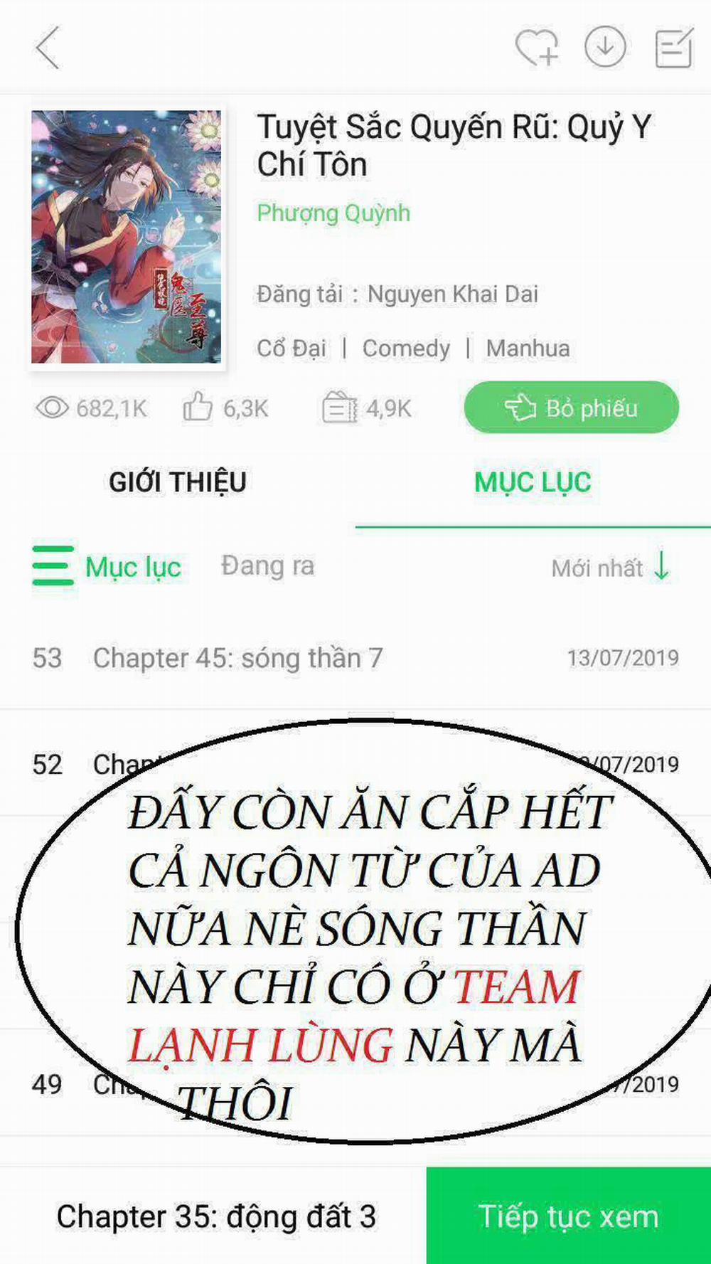 Tuyệt Sắc Quyến Rũ: Quỷ Y Chí Tôn 53 trang 37